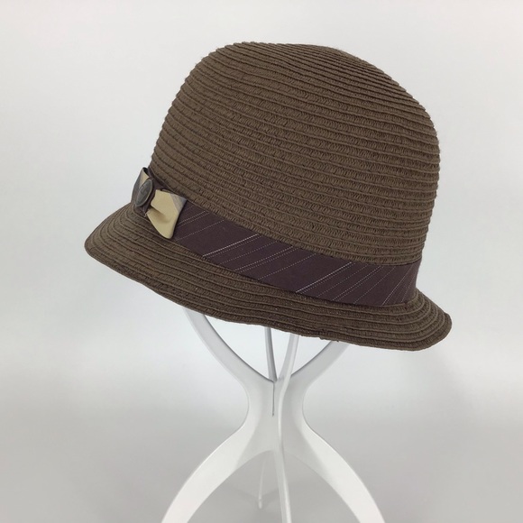 Goorin Bros. Lady Kari Brown Straw Cloche Hat, Med - Picture 5 of 14